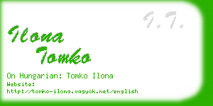 ilona tomko business card
